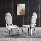 Michelle White Marble Dining Room Collection