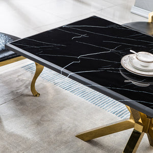 Maya Marble Dining Table in 2 Colors & 2 Sizes