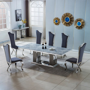 Mandy Grey Marble Dining Room Collection