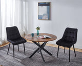 Kevin Round Glass Dining Table in 2 Color Options