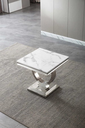 White Marble Occasional Collection in 2 Color Options