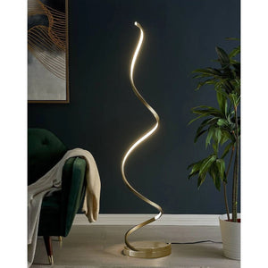 Spiral Dimmable LED Floor Lamp in 3 Finishes