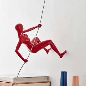 Female 8" Wall Climbing Sculpture in 3 Color Options