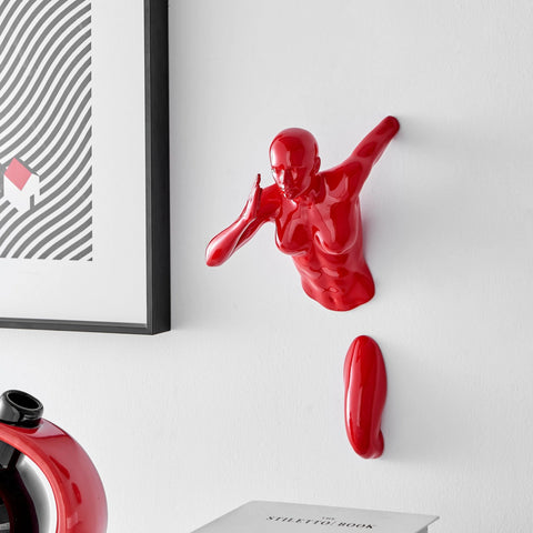 Female Wall Runner Sculpture in 2 Color Options