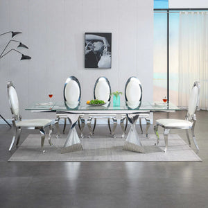 Luna Glass Extendable Dining Room Collection