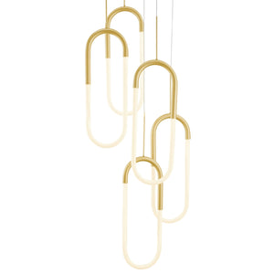 Clips LED Chandelier in 3 Finishes & 2 Sizes