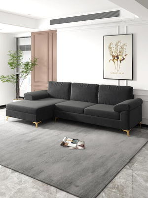 Rio Velvet Sectional in 6 Color Options