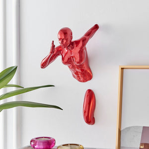 Female Wall Runner Sculpture in 2 Color Options