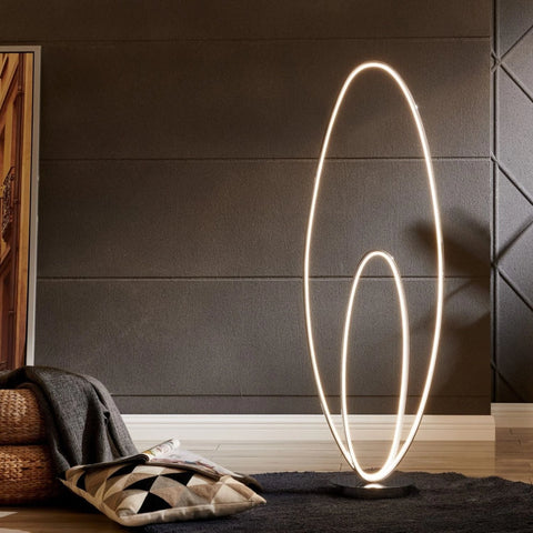 Oval Dimmable LED Floor Lamp