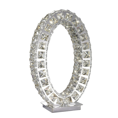 Oval Crystal Table Lamp
