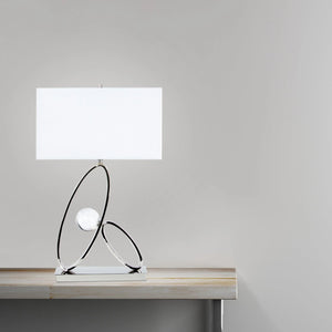 Valerie Table Lamp with White Shade