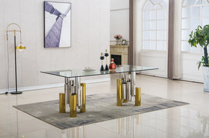 Maxine Dual Tone Glass Dining Table