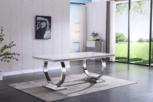 Michelle White Marble Dining Room Collection