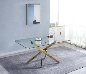 Lanie Glass Dining Table in 2 Colors & 2 Sizes