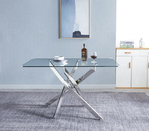 Lanie Glass Dining Table in 2 Colors & 2 Sizes