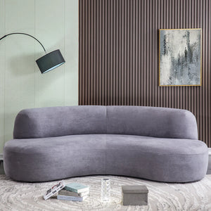 Amelia Curve Fabric Sofa in 3 Color Options