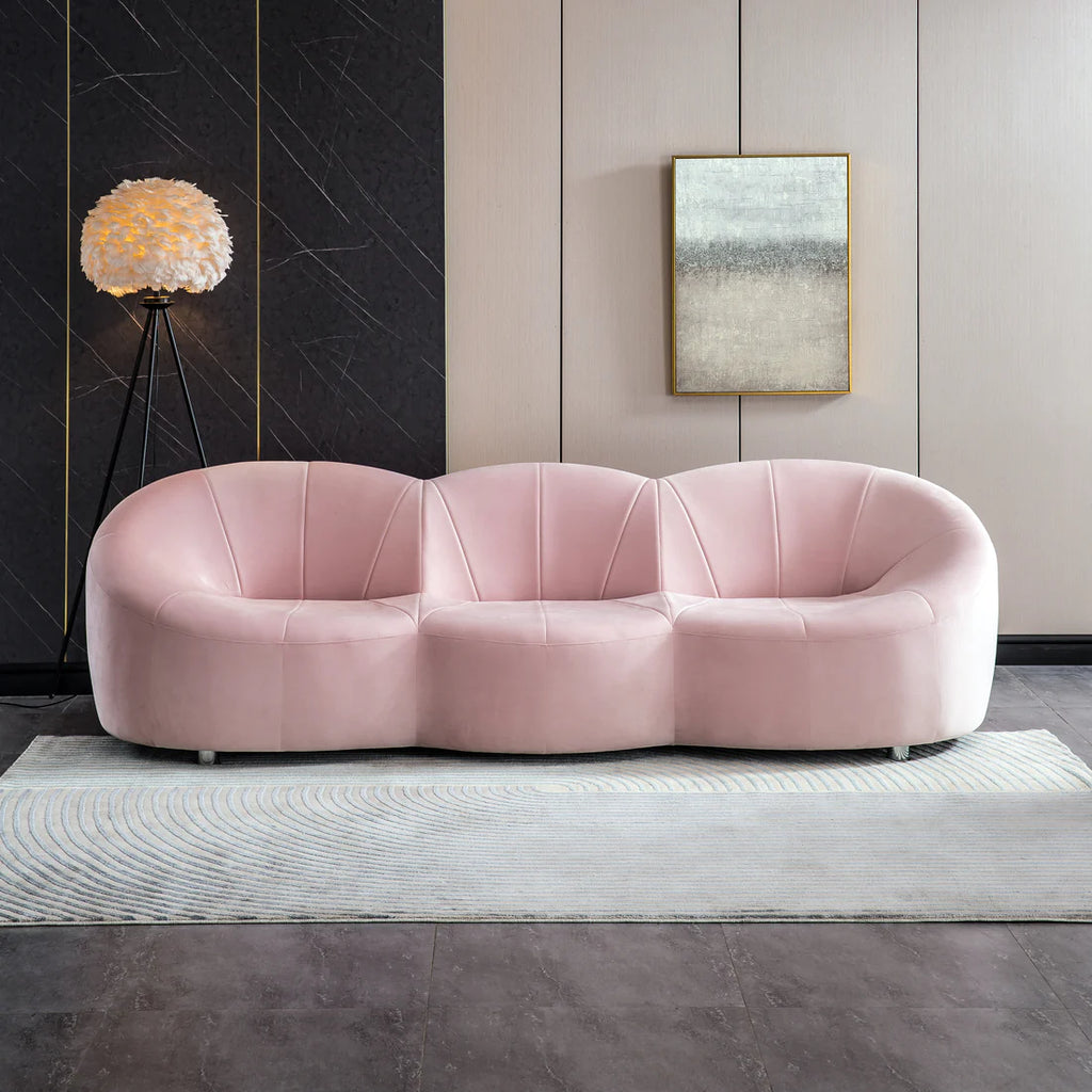 Lily Pink Velvet Sofa