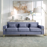 Mia Velvet Living Room Collection in 4 Color Options