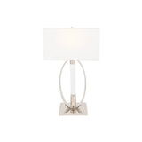 Sparkling Crystal Table Lamp with White Shade