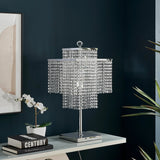 Modern Crystal Table Lamp with 2-Tiers Design