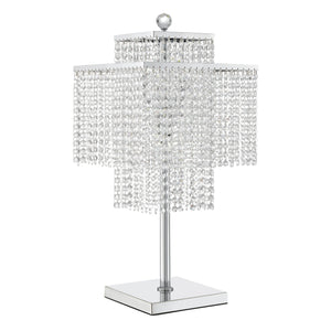 Modern Crystal Table Lamp with 2-Tiers Design