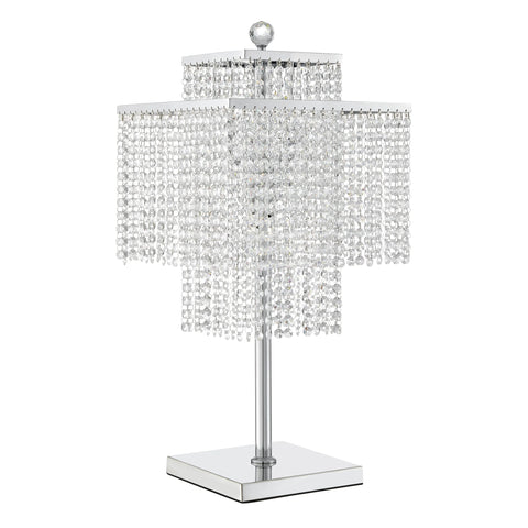 Modern Crystal Table Lamp with 2-Tiers Design