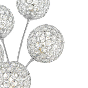Crystal Spheres Table Lamp with 5 Lights