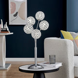 Crystal Spheres Table Lamp with 5 Lights