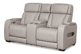 Barrington Leather Match Power Reclining Sofa in 2 Colors