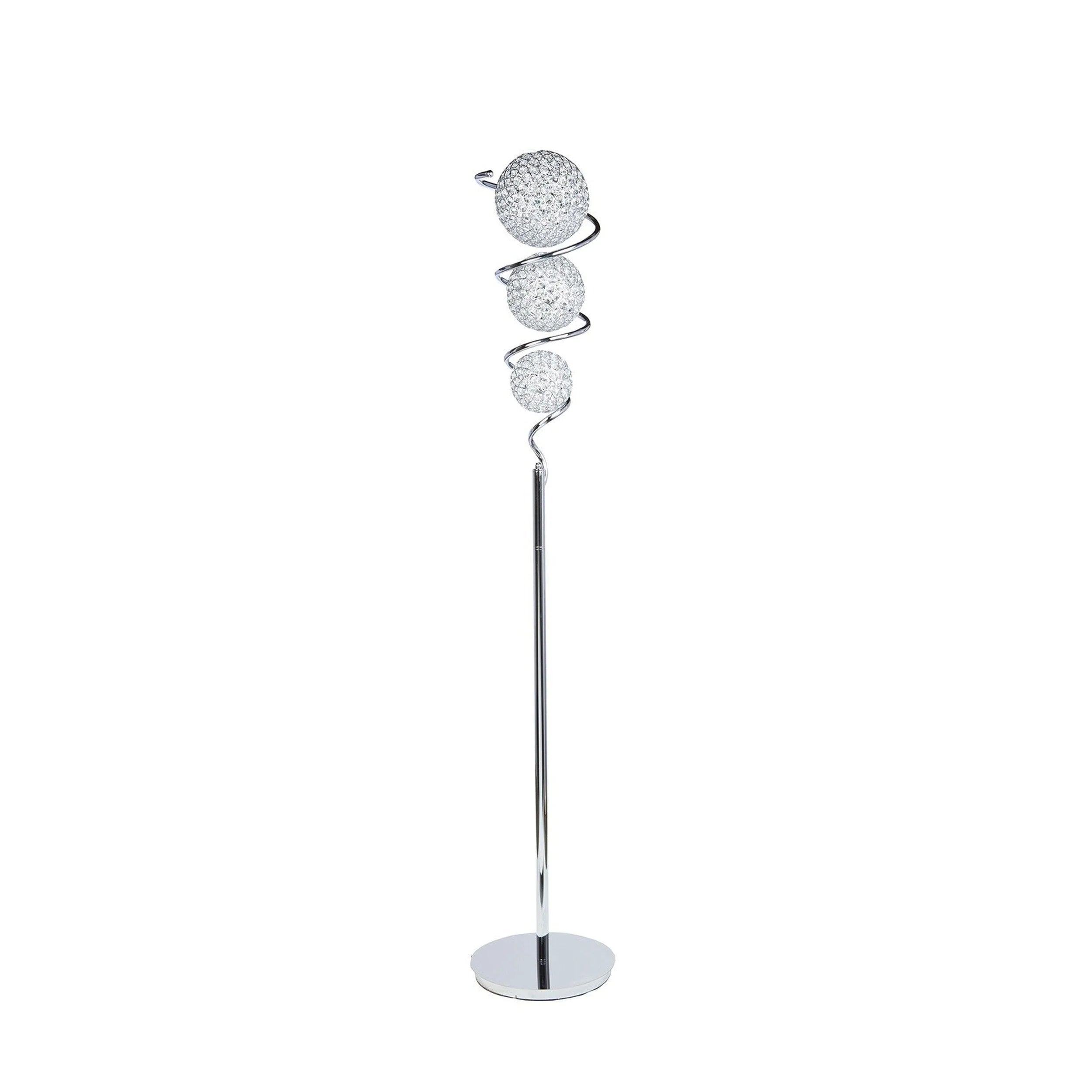 Crystal Spheres Vertical Floor Lamp