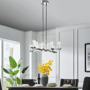 Contemporary Crystal LED Chandelier in 2 Finishes
