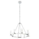 Contemporary Round Crystal LED Chandelier in 2 Finishes