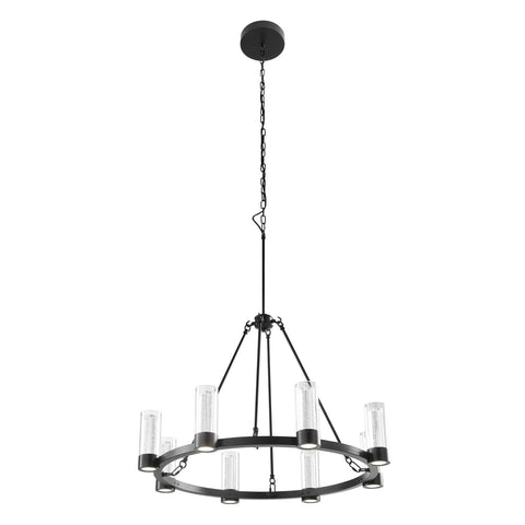 Contemporary Round Crystal LED Chandelier in 2 Finishes