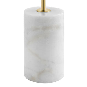 Gold and White Floor Lamp with 2 Frosted Shades