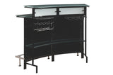 Modern Black Free Standing Corner Bar Unit