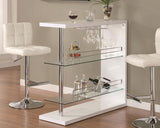 Petite Rectangular Bar Table in White, Black or Cappuccino