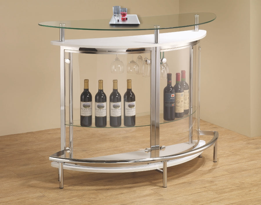 Modern Corner Bar Unit in White or Black