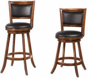 Wooden Barstool with Upholstered Back Rest