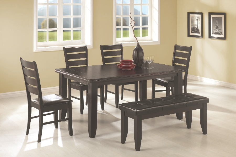 Page 6 Piece Dining Set with Bench