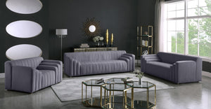 Delia Velvet Living Room Collection in 5 Color Options