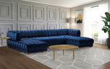 Gwenette Tufted Velvet Sectional in 5 Color Options