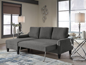 Jarred Convertible Fabric Sofa Chaise Sleeper in Blue or Gray