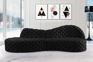 Rolando Velvet Tufted Sectional in 6 Color Options