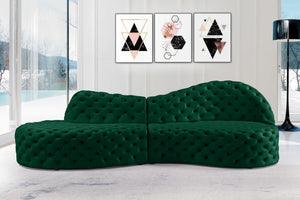 Rolando Velvet Tufted Sectional in 6 Color Options