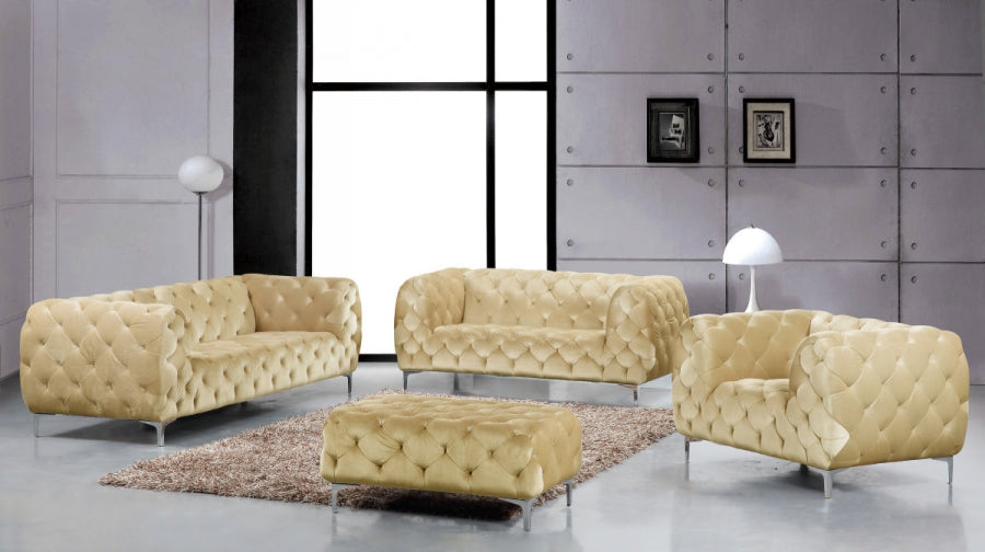 Mary Tufted Velvet Living Room Collection in 4 Color Options