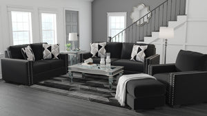Gale Onyx Fabric Living Room Collection
