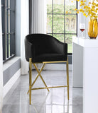 Xara Velvet Stool with Gold Legs in 6 Color Options