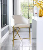 Xara Velvet Stool with Gold Legs in 6 Color Options