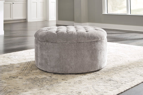 Carissa Round Tufted Accent Ottoman