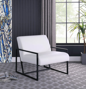 Contemporary Leatherette Accent Chair in 3 Color Options